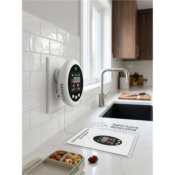 Carbon Monoxide Alarm, 2 Units, Digital Display
