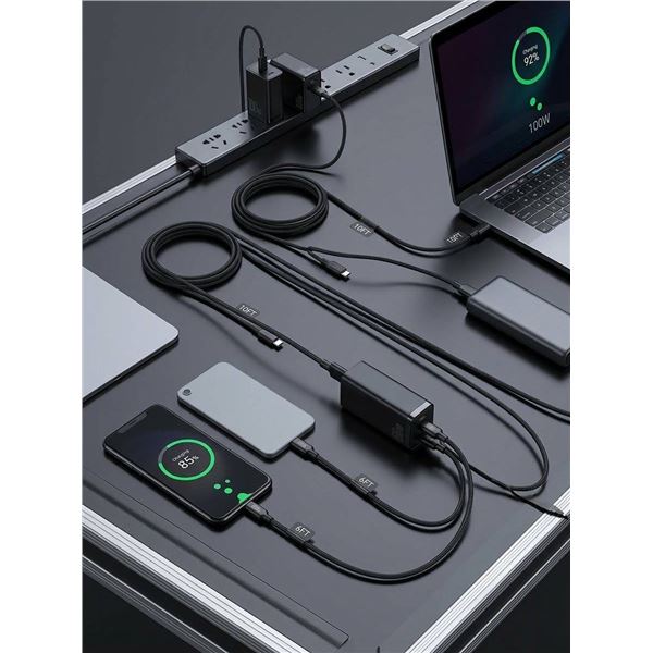 T&C USB Charging Cables 4-Pack 6ft/6ft/10ft/10ft