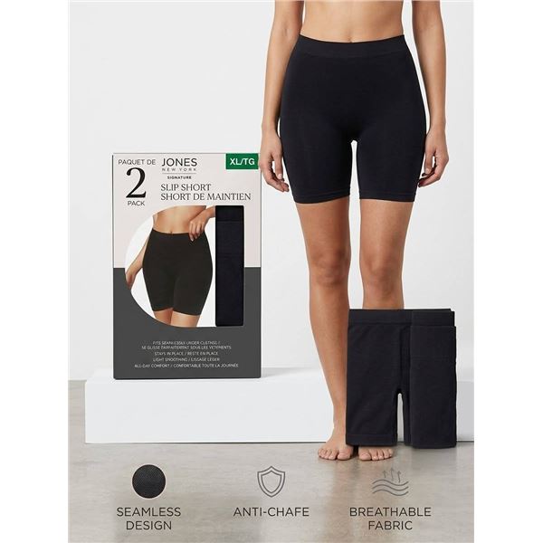 Jones New York Slip Short 2 Pack XL Black