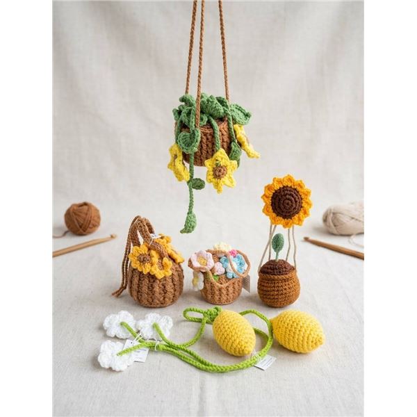 Crochet Flowers And Fruit