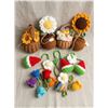 Image 1 : Crochet Flower And Fruit Keychains