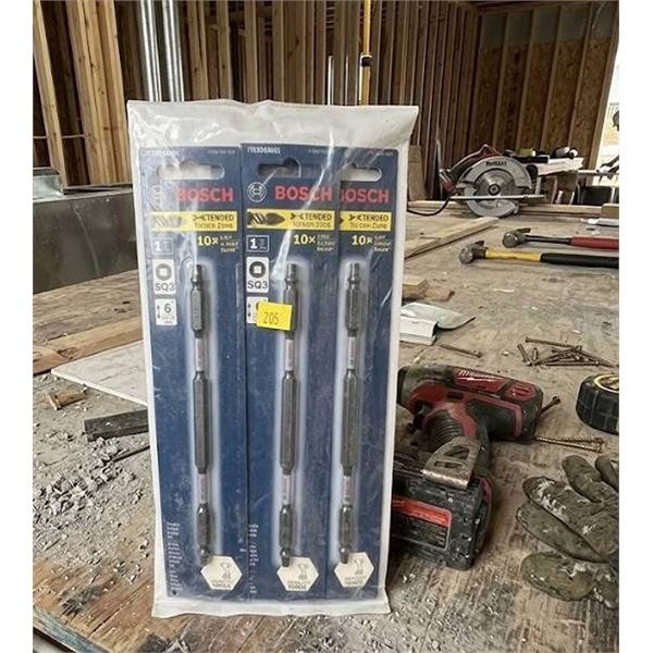 Lot of 5 Bosch DESQ3 6" Square #3 Impact Bits