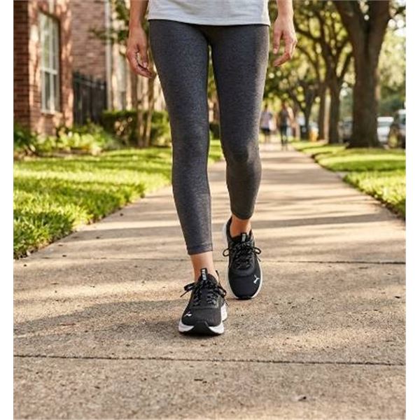 PUMA Black Mesh Lace Up Sneakers Ladies US 7