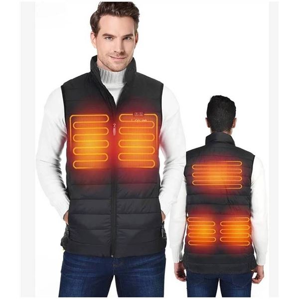 LoopSee Men's Heated Vest with Pockets, Size XL