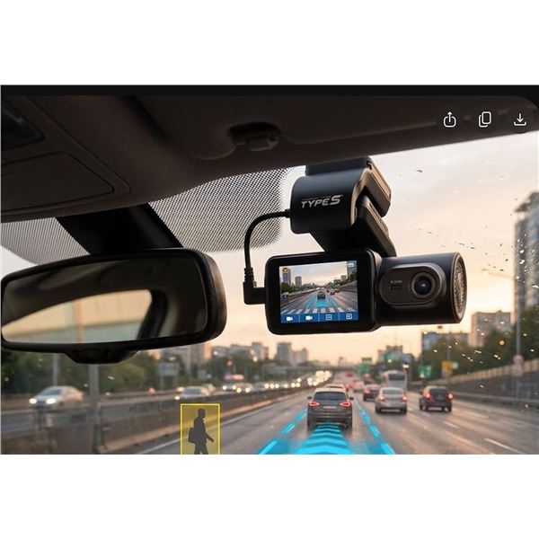 Type S T402 Dual View 4K Dashcam with 32GB Card