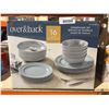 Image 2 : Over&back 16-Piece Blue Dinnerware Set