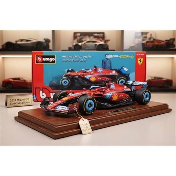 Bburago 1:18 Ferrari SF-24 Miami GP Model Car