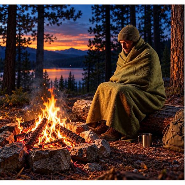 Rothco US Wool Blanket, Olive Green