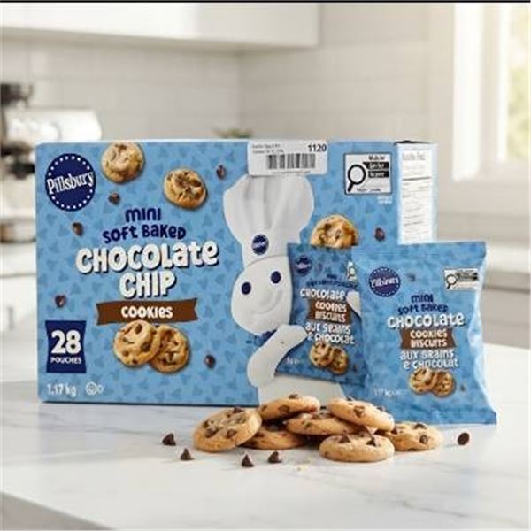 Pillsbury Mini Soft Baked Chocolate Chip Cookies 28 Pouches