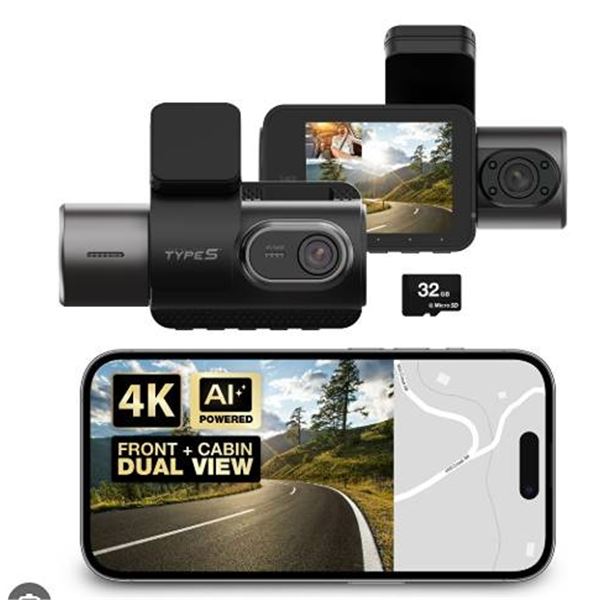 TYPE S Dash Cam Model T402 with Power Cable