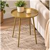 Image 1 : Round Metal Side Table Gold 42cm Made In China
