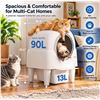 Image 1 : Kveode Self Cleaning Cat Litter Box White