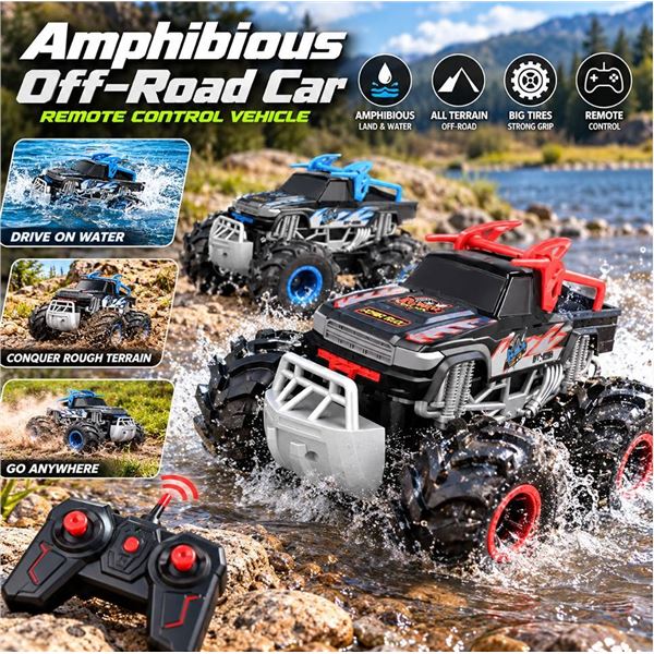 1 - Amphibious 4WD RC Off-Road Car Vehicle- COLOR UNKNOWN