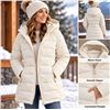Image 1 : Lole White Hooded Puffer Jacket Size S/P