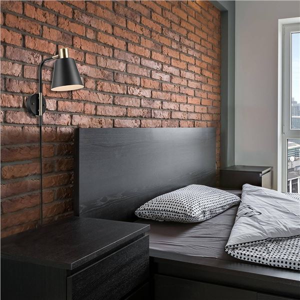 Globe Lex Wall Sconce Plug-In or Hardwired