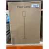 Image 2 : Modern Metal Floor Lamp, Brown Finish