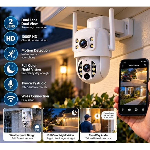 JOOAN Outdoor WiFi Security Camera 3MP PTZ