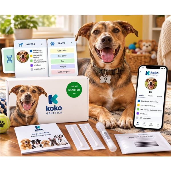 KOKO DNA Test for Dogs - (prepaid return shipping included)