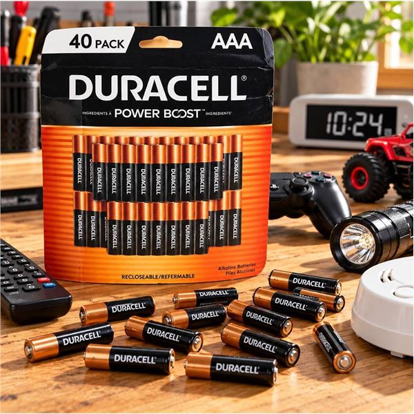 Duracell AAA Alkaline Batteries 40 Pack