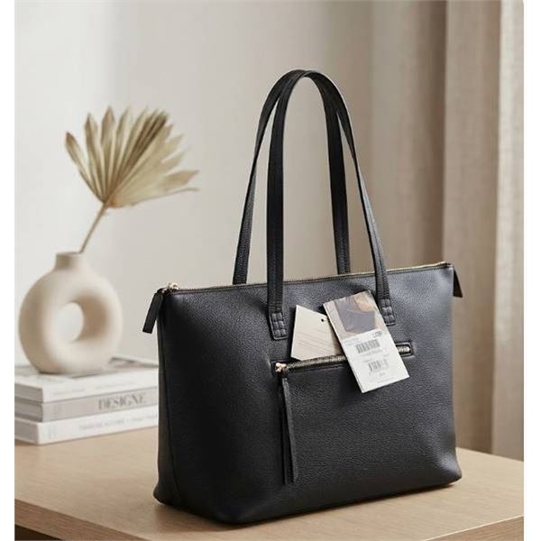 Buffalo Genuine Leather Black Tote Bag