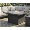 Image 1 : Outdoor Gas Fire Pit Table 42" Square Wicker Base