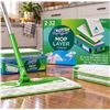Image 1 : Swiffer Mop Laver Wet Cloths 2-Pack 64 Total