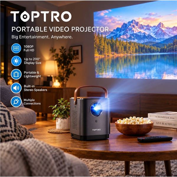 TOPTRO TR23 1080P Portable Video Projector