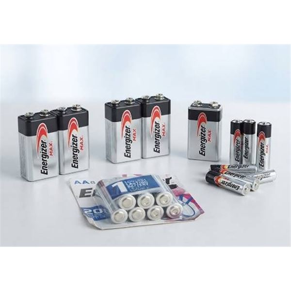Energizer 9V Max 3 Pack And AA8 Lithium Batteries