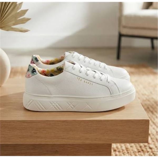 Ted Baker White Leather Sneakers Size 7