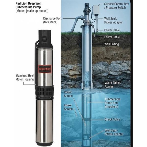 Red Lion RL12G05-3W2V Deep Well Submersible Pump