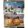 Image 5 : Mikasa Set of 2 Gold Touch LED Rechargeable Lamps