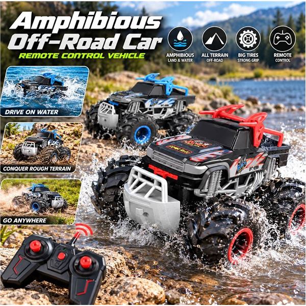 1 - Amphibious 4WD RC Off-Road Car Vehicle- COLOR UNKNOWN