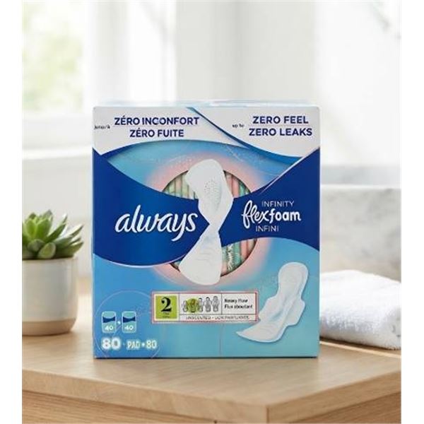 Always Infinity FlexFoam Pads 80 Unscented