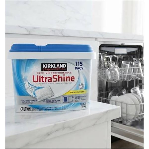 Kirkland UltraShine Dishwasher Detergent 115ct
