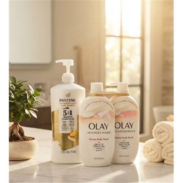Pantene Shampoo & Olay Body Wash Set, Large