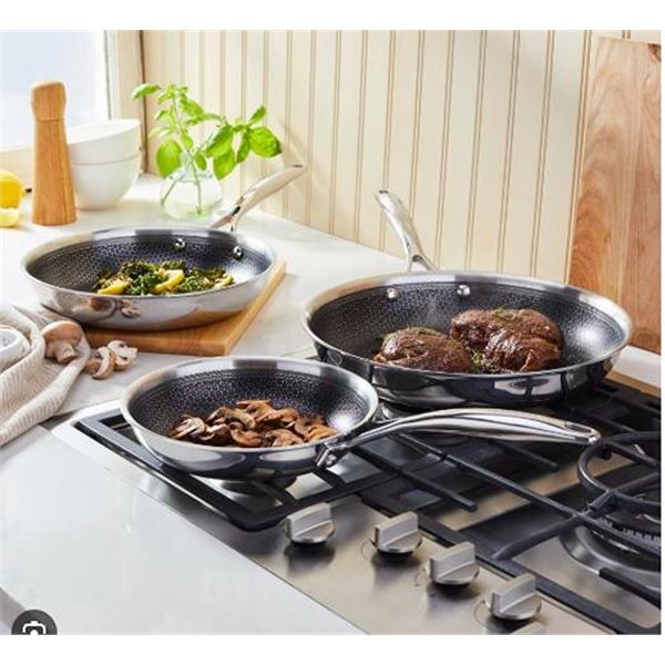 Henckels Stainless Steel 3pc Frypan Set