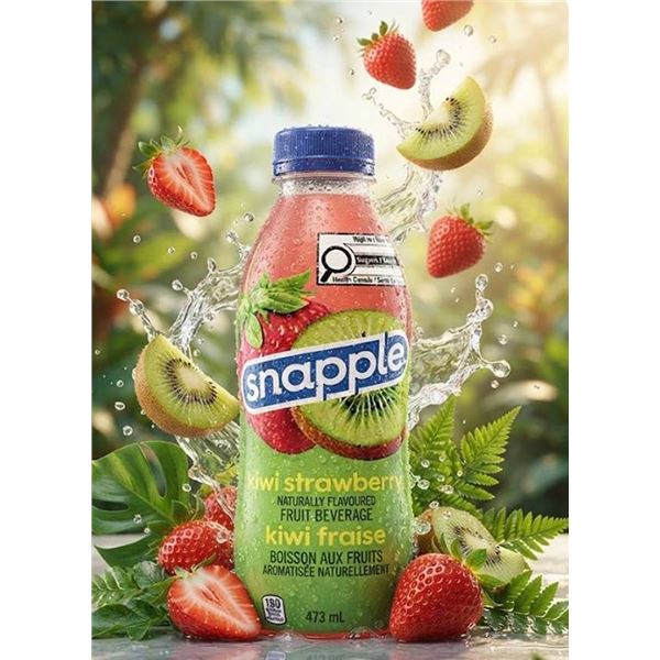Snapple Kiwi Strawberry 9 Bottles 473ml Each