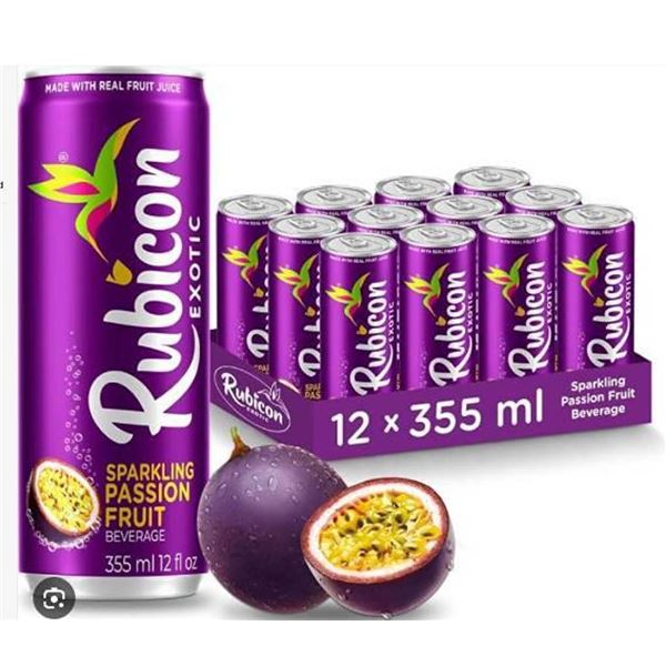 Rubicon Sparkling Passion Fruit 12x355ml Cans