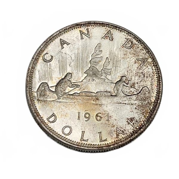 1961 Canada Silver Dollar Queen Elizabeth II Coin