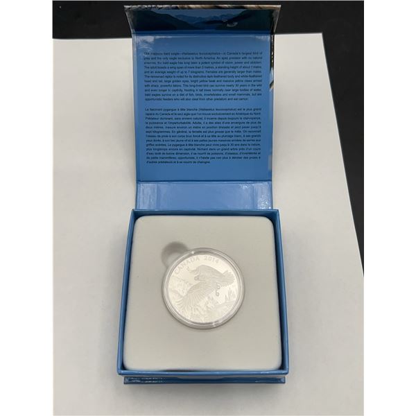 Royal Canada Mint 2014 $100 Fine .999 Silver Bald Eagle Coin Box