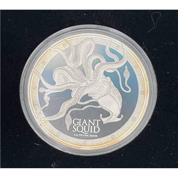 Giant Squid 1 oz Silver Collectible Coin in Mint Case