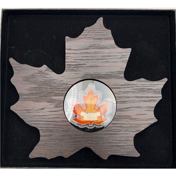 Royal Canada Mint issued 2016 $20 Fine .999 Silver Maple Leaf Shaped Coin