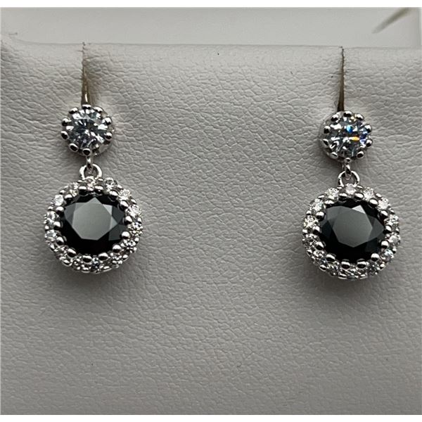 $1375 2.00 CT GRA CERTIFIED ROUND BRILLIANT CUT MOISSANITE EARING SET