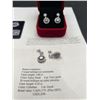 Image 7 : $1375 2.00 CT GRA CERTIFIED ROUND BRILLIANT CUT MOISSANITE EARING SET