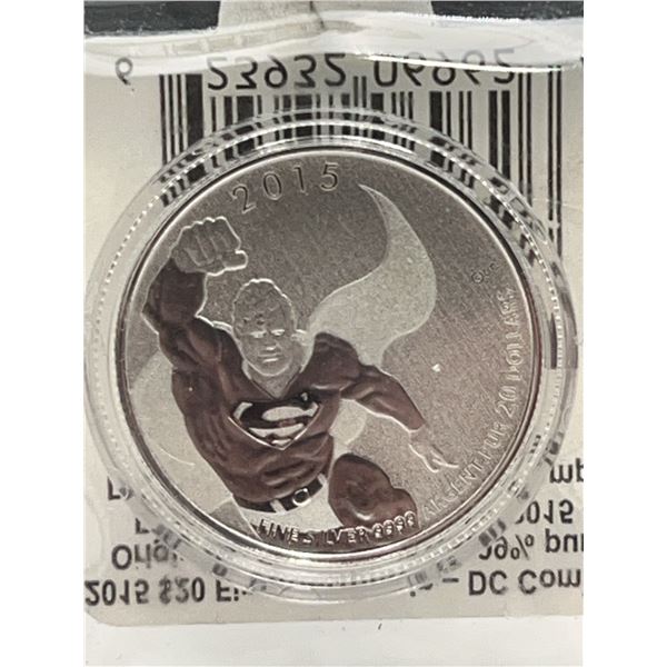 Royal Canada Mint 2015 $20 .999 Silver Coin DC Comics Superman Canada