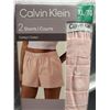 Image 4 : Calvin Klein 2 Cotton Shorts XL Pink New
