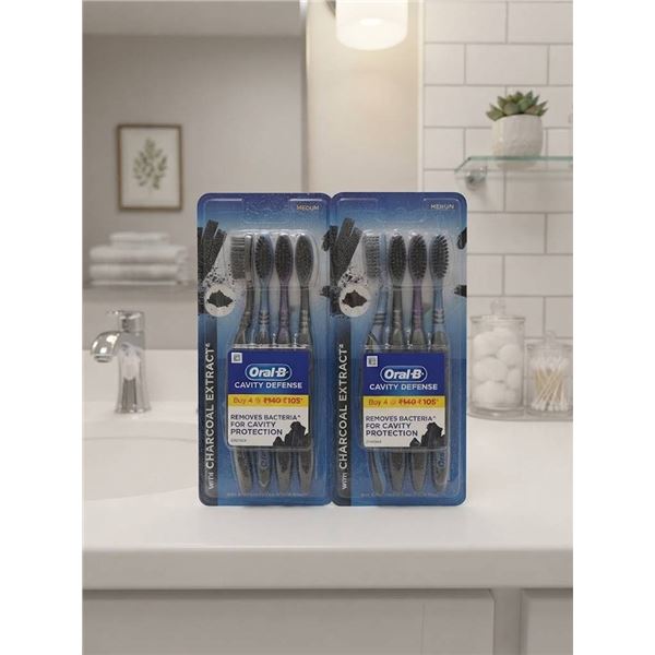 2 Packs Oral-B Cavity Defense Toothbrushes 4ct