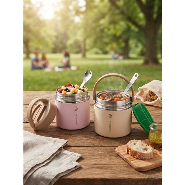 ThermoFlask 12oz Insulated Food Jars, 2 Pieces