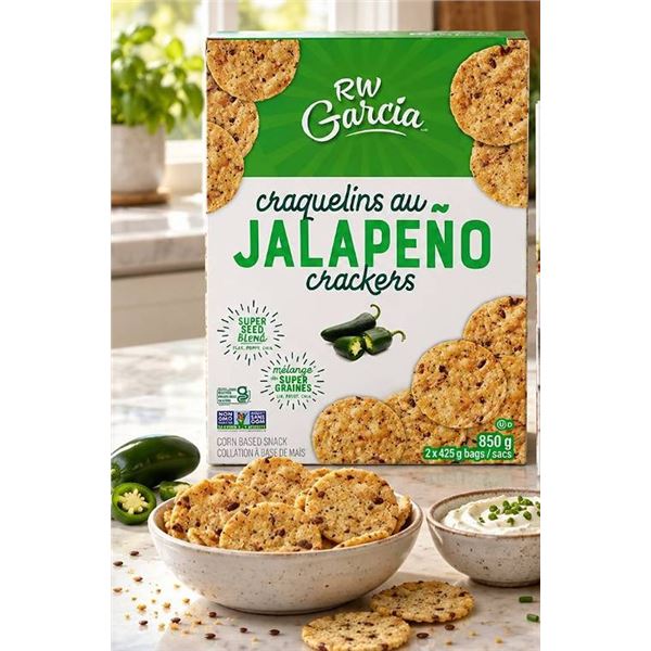 RW Garcia JalapeÃ±o Crackers 850g (2 Bags)