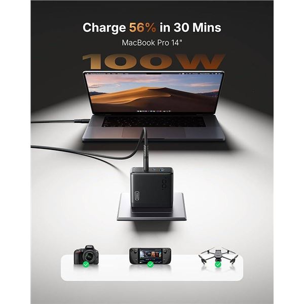 INIU USB-C Charger 100W PowerCube Duo